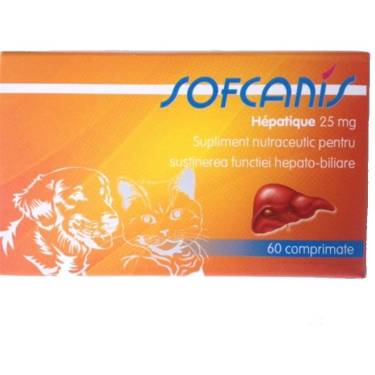 SOFCANIS Caine / Pisica Hepatique 25 mg 60 comprimate
